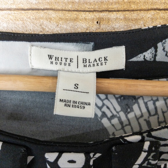 White House Black Market Blouse Abstract - Picture 3 of 6